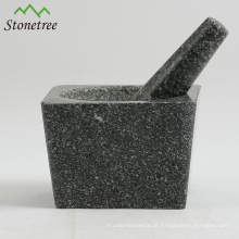 Almofariz e pilão de granito de 5,1 &#39;para moedores de ervas e especiarias / ervas / panelas de cozinha